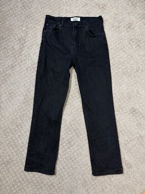 Reformation Black Straight Leg Denim Jeans Women size 27